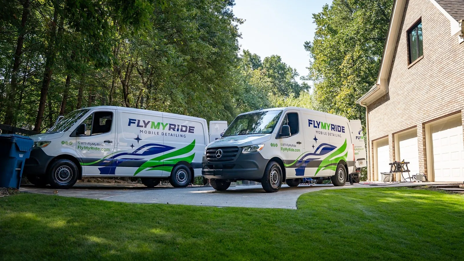 FlyMyRide’s branded mobile detailing fleet